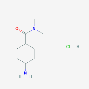 molecular formula C9H19ClN2O B2551649 4-amino-N,N-dimethylcyclohexanecarboxamide hydrochloride CAS No. 1955518-06-5