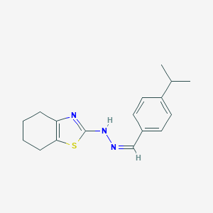 molecular formula C17H21N3S B255165 4-Isopropylbenzaldehyde 4,5,6,7-tetrahydro-1,3-benzothiazol-2-ylhydrazone 
