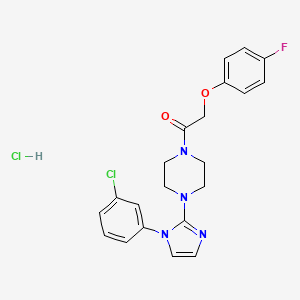 1-(4-(1-(3-chlorophenyl)-1H-imidazol-2-yl)piperazin-1-yl)-2-(4-fluorophenoxy)ethanone hydrochloride