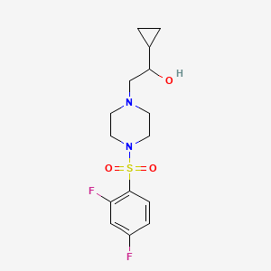1-Cyclopropyl-2-(4-((2,4-difluorophenyl)sulfonyl)piperazin-1-yl)ethanol