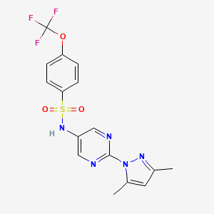 N-(2-(3,5-dimethyl-1H-pyrazol-1-yl)pyrimidin-5-yl)-4-(trifluoromethoxy)benzenesulfonamide