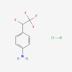 molecular formula C8H8ClF4N B2551666 4-(1,2,2,2-Tetrafluoroethyl)aniline hydrochloride CAS No. 2126162-48-7