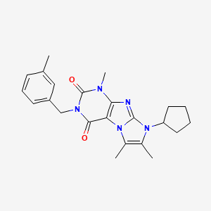 6-Cyclopentyl-4,7,8-trimethyl-2-[(3-methylphenyl)methyl]purino[7,8-a]imidazole-1,3-dione