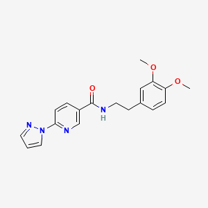 N-(3,4-dimethoxyphenethyl)-6-(1H-pyrazol-1-yl)nicotinamide