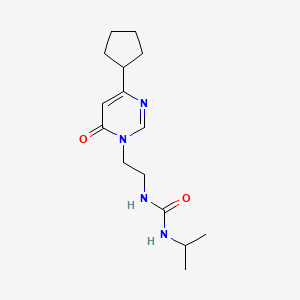 1-(2-(4-cyclopentyl-6-oxopyrimidin-1(6H)-yl)ethyl)-3-isopropylurea