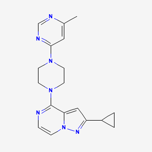 2-Cyclopropyl-4-[4-(6-methylpyrimidin-4-yl)piperazin-1-yl]pyrazolo[1,5-a]pyrazine
