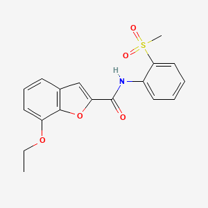 molecular formula C18H17NO5S B2551686 7-ethoxy-N-(2-(methylsulfonyl)phenyl)benzofuran-2-carboxamide CAS No. 921855-54-1