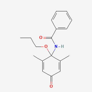 N-(2,6-dimethyl-4-oxo-1-propoxycyclohexa-2,5-dien-1-yl)benzamide