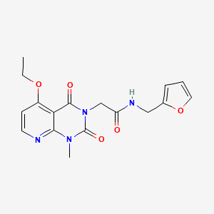 molecular formula C17H18N4O5 B2551688 2-(5-ethoxy-1-methyl-2,4-dioxo-1,2-dihydropyrido[2,3-d]pyrimidin-3(4H)-yl)-N-(furan-2-ylmethyl)acetamide CAS No. 941898-40-4