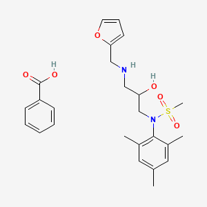 N-(3-((furan-2-ylmethyl)amino)-2-hydroxypropyl)-N-mesitylmethanesulfonamide benzoate