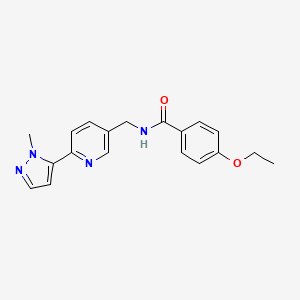 molecular formula C19H20N4O2 B2551693 4-乙氧基-N-((6-(1-甲基-1H-吡唑-5-基)吡啶-3-基)甲基)苯甲酰胺 CAS No. 2034393-24-1