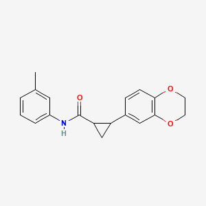 2-(2,3-dihydrobenzo[b][1,4]dioxin-6-yl)-N-(m-tolyl)cyclopropanecarboxamide
