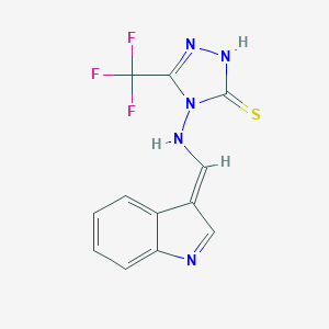 molecular formula C12H8F3N5S B255170 4-[[(E)-indol-3-ylidenemethyl]amino]-3-(trifluoromethyl)-1H-1,2,4-triazole-5-thione 