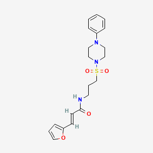 (E)-3-(furan-2-yl)-N-(3-((4-phenylpiperazin-1-yl)sulfonyl)propyl)acrylamide