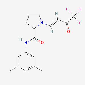 N-(3,5-dimethylphenyl)-1-[(E)-4,4,4-trifluoro-3-oxobut-1-enyl]pyrrolidine-2-carboxamide
