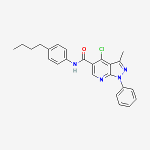 N-(4-butylphenyl)-4-chloro-3-methyl-1-phenyl-1H-pyrazolo[3,4-b]pyridine-5-carboxamide