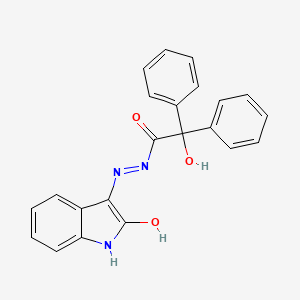 1H-Indol-2-ol, 3-[(hydroxy-diphenyl-acetyl)azo]-