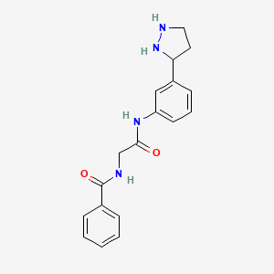 molecular formula C18H16N4O2 B2551721 2-(phenylformamido)-N-[3-(1H-pyrazol-3-yl)phenyl]acetamide CAS No. 1207024-32-5