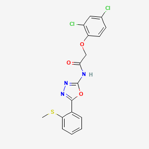 molecular formula C17H13Cl2N3O3S B2551732 2-(2,4-dichlorophenoxy)-N-[5-(2-methylsulfanylphenyl)-1,3,4-oxadiazol-2-yl]acetamide CAS No. 898443-96-4