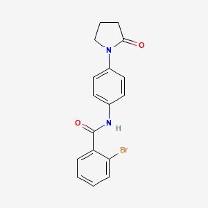 molecular formula C17H15BrN2O2 B2551735 2-bromo-N-[4-(2-oxopyrrolidin-1-yl)phenyl]benzamide CAS No. 923884-86-0