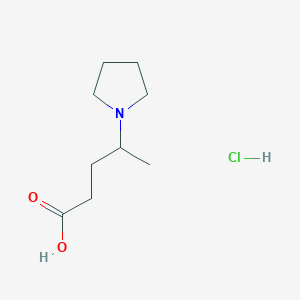 molecular formula C9H18ClNO2 B2551739 4-Pyrrolidin-1-ylpentanoic acid hydrochloride CAS No. 1185297-26-0; 889940-05-0