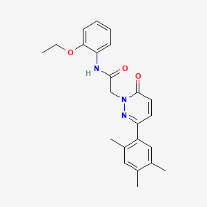 molecular formula C23H25N3O3 B2551755 N-(2-ethoxyphenyl)-2-[6-oxo-3-(2,4,5-trimethylphenyl)pyridazin-1-yl]acetamide CAS No. 900008-59-5