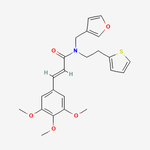 (E)-N-(furan-3-ylmethyl)-N-(2-(thiophen-2-yl)ethyl)-3-(3,4,5-trimethoxyphenyl)acrylamide