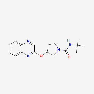 molecular formula C17H22N4O2 B2551759 N-tert-butyl-3-(quinoxalin-2-yloxy)pyrrolidine-1-carboxamide CAS No. 2097933-40-7