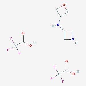 molecular formula C10H14F6N2O5 B2551760 N-(oxetan-3-yl)azetidin-3-amine bis(trifluoroacetic acid) CAS No. 2138212-72-1