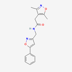 2-(3,5-dimethylisoxazol-4-yl)-N-((5-phenylisoxazol-3-yl)methyl)acetamide