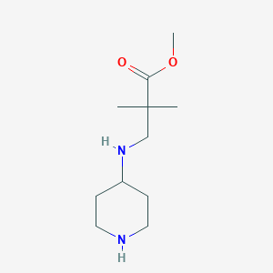 Methyl 2,2-dimethyl-3-(piperidin-4-ylamino)propanoate