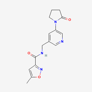 5-methyl-N-((5-(2-oxopyrrolidin-1-yl)pyridin-3-yl)methyl)isoxazole-3-carboxamide