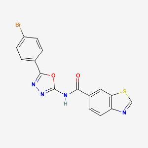 N-(5-(4-bromophenyl)-1,3,4-oxadiazol-2-yl)benzo[d]thiazole-6-carboxamide