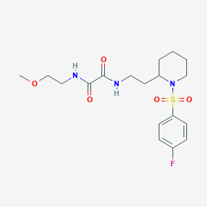 N1-(2-(1-((4-fluorophenyl)sulfonyl)piperidin-2-yl)ethyl)-N2-(2-methoxyethyl)oxalamide