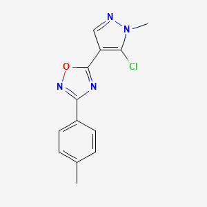 5-(5-Chloro-1-methylpyrazol-4-yl)-3-(4-methylphenyl)-1,2,4-oxadiazole
