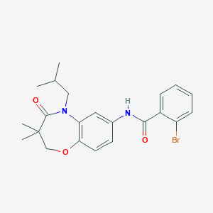 2-bromo-N-(5-isobutyl-3,3-dimethyl-4-oxo-2,3,4,5-tetrahydrobenzo[b][1,4]oxazepin-7-yl)benzamide
