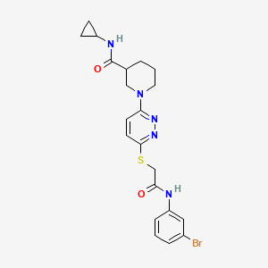 molecular formula C21H24BrN5O2S B2551786 2-(4-氟苯基)-4-甲基-7-(3-甲基苄基)-5,7-二氢-6H-吡咯并[2,3-d]嘧啶-6-酮 CAS No. 1251596-08-3