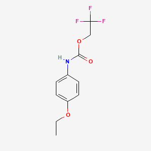 molecular formula C11H12F3NO3 B2551788 2,2,2-trifluoroethyl N-(4-ethoxyphenyl)carbamate CAS No. 331-01-1