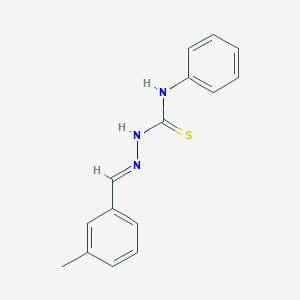 molecular formula C15H15N3S B255179 (2E)-2-(3-methylbenzylidene)-N-phenylhydrazinecarbothioamide 