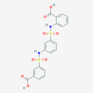 2-[[3-[(3-Carboxyphenyl)sulfonylamino]phenyl]sulfonylamino]benzoic acid
