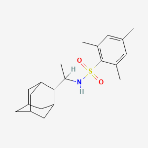 molecular formula C21H31NO2S B2551800 N-[1-(2-金刚烷基)乙基]-2,4,6-三甲基苯磺酰胺 CAS No. 477483-18-4