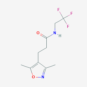 molecular formula C10H13F3N2O2 B2551803 3-(3,5-dimethylisoxazol-4-yl)-N-(2,2,2-trifluoroethyl)propanamide CAS No. 1207006-95-8