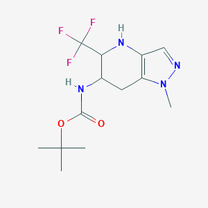 Tert-butyl N-[1-methyl-5-(trifluoromethyl)-4,5,6,7-tetrahydropyrazolo[4,3-b]pyridin-6-yl]carbamate