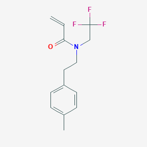 molecular formula C14H16F3NO B2551811 N-[2-(4-Methylphenyl)ethyl]-N-(2,2,2-trifluoroethyl)prop-2-enamide CAS No. 2361793-10-2