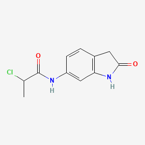 2-Chloro-N-(2-oxo-1,3-dihydroindol-6-yl)propanamide