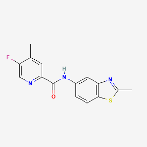molecular formula C15H12FN3OS B2551823 5-Fluoro-4-methyl-N-(2-methyl-1,3-benzothiazol-5-yl)pyridine-2-carboxamide CAS No. 2415490-25-2