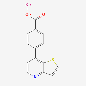 molecular formula C14H8KNO2S B2551827 Potassium 4-(thieno[3,2-b]pyridin-7-yl)benzoate CAS No. 2097893-99-5