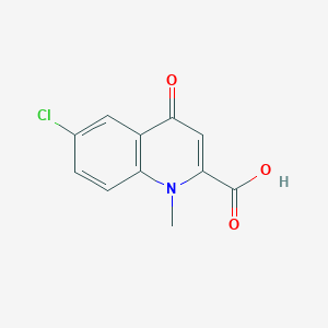 molecular formula C11H8ClNO3 B2551828 6-Chloro-1-methyl-4-oxo-1,4-dihydroquinoline-2-carboxylic acid CAS No. 1267633-49-7