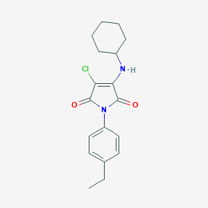 molecular formula C18H21ClN2O2 B255183 3-chloro-4-(cyclohexylamino)-1-(4-ethylphenyl)-1H-pyrrole-2,5-dione 