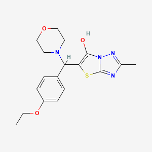 molecular formula C18H22N4O3S B2551839 5-((4-Ethoxyphenyl)(morpholino)methyl)-2-methylthiazolo[3,2-b][1,2,4]triazol-6-ol CAS No. 869343-35-1